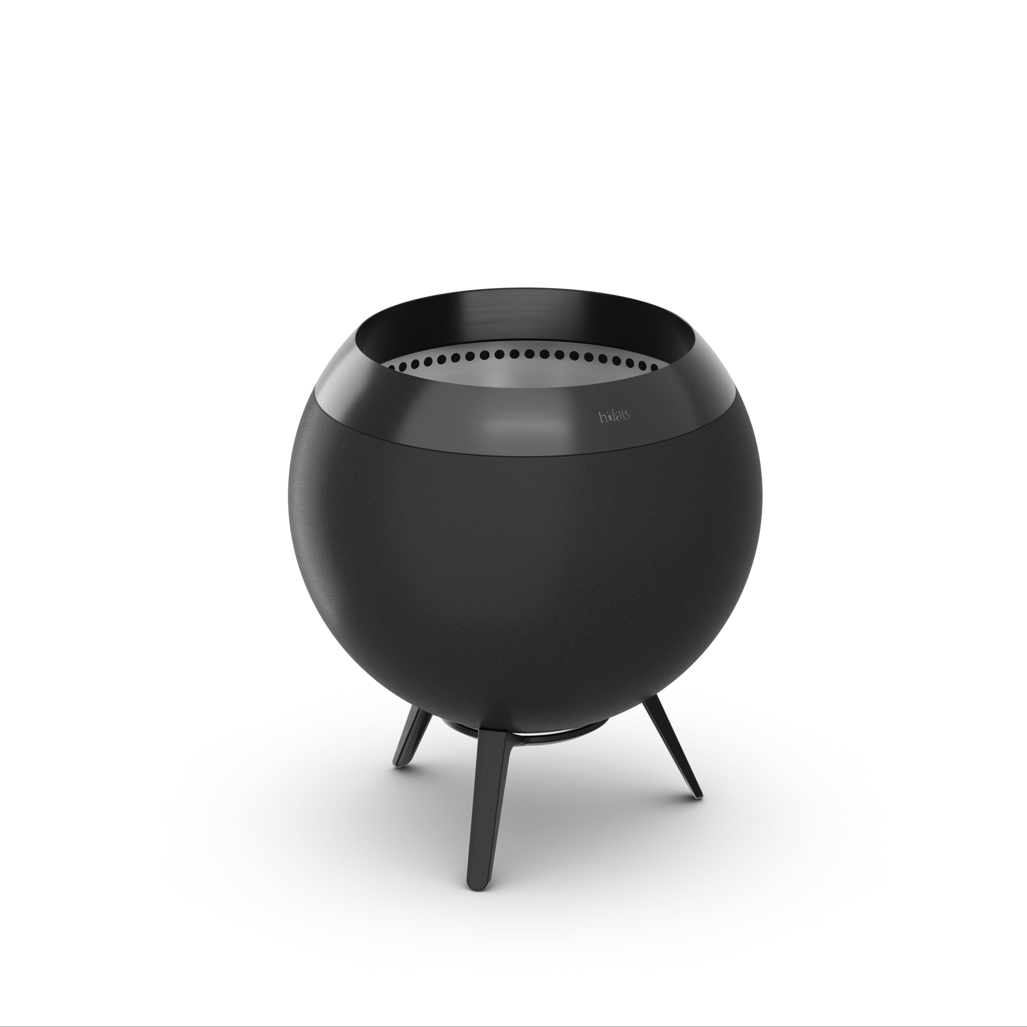 MOON 45 Fire Basket with low stand all black