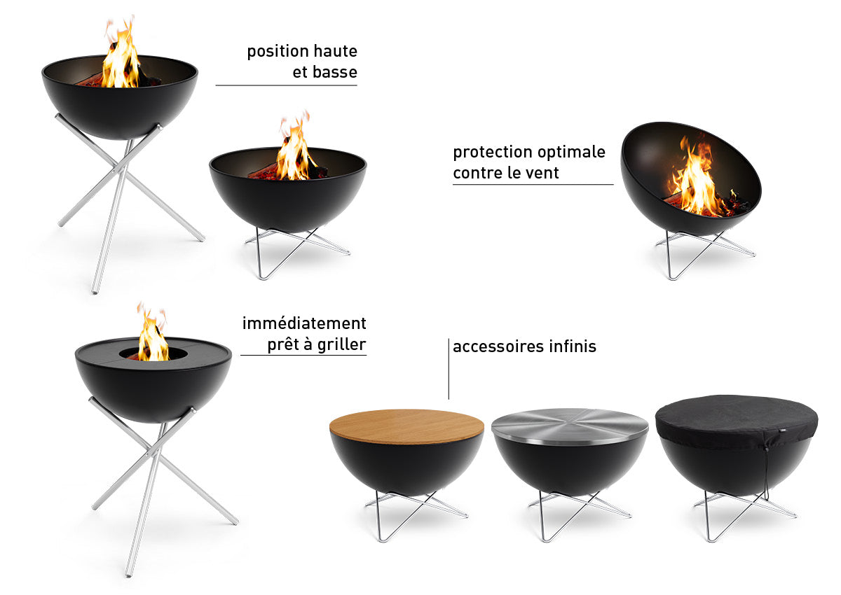 BOWL 70 Fire Bowl with star stand