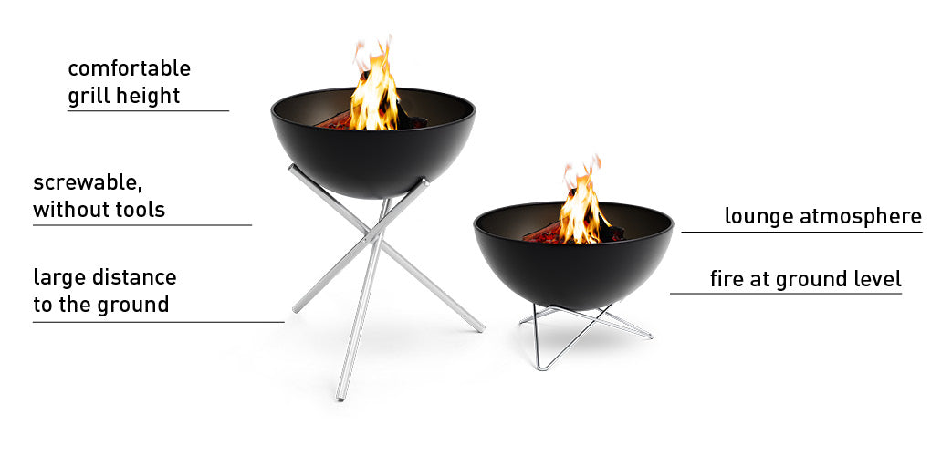 BOWL 70 Fire Bowl with Tripod