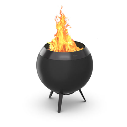 MOON 45 Fire Basket with low stand all black