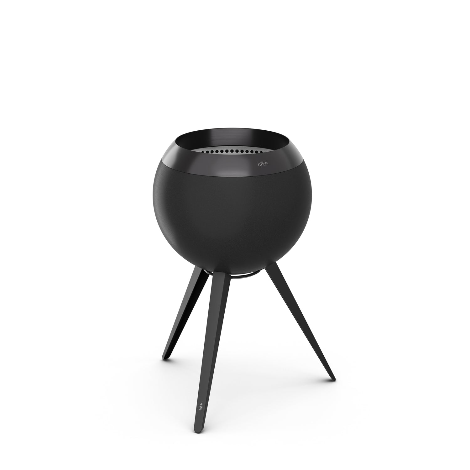 MOON 45 Fire Basket with high stand all black