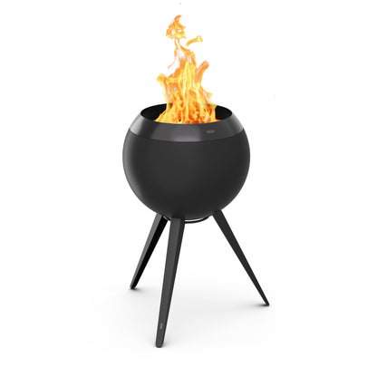 MOON 45 Fire Basket with high stand all black