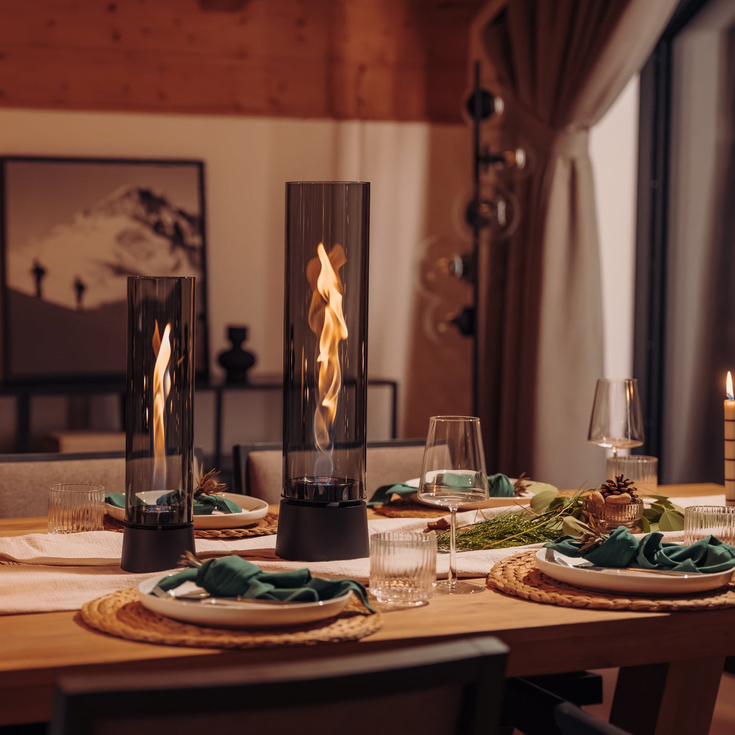 SPIN air 1200 Tabletop Fireplace all black