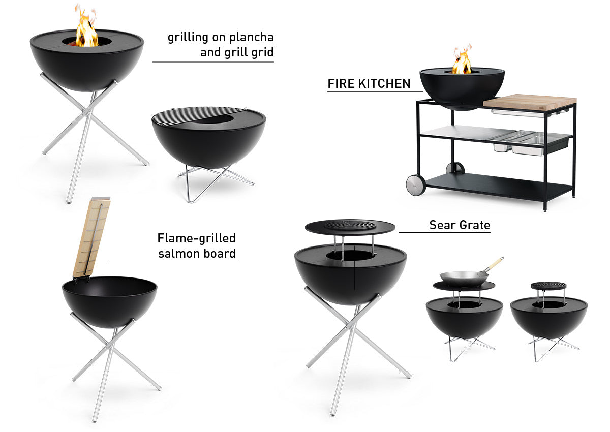 BOWL 70 Fire Bowl with star stand
